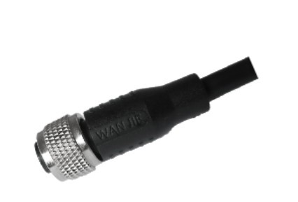 M12-Buchse, gerade, ungeschirmt, A-Kodierung, 12-poliges PUR-Kabel, 1,0 m, M12 x 1,0