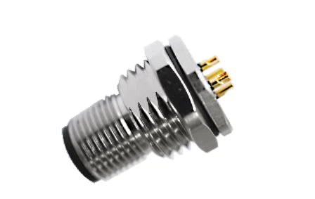M12-Stecker, Löttyp, Frontbefestigung, A-Kodierung 4PIN PG9