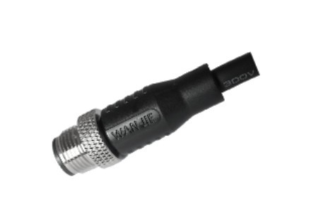 M12-Stecker, gerade, ungeschirmt, A-Kodierung, 3-poliges PUR-Kabel, 2,0 m, M12 x 1,0