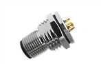 M12-Stecker, Löttyp, vorne befestigt, A-Kodierung 17PIN M16*1,5